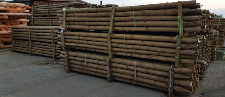 Pine Electrical Poles Timber From Poland with vacuum pressure impregnation treatment British Standard